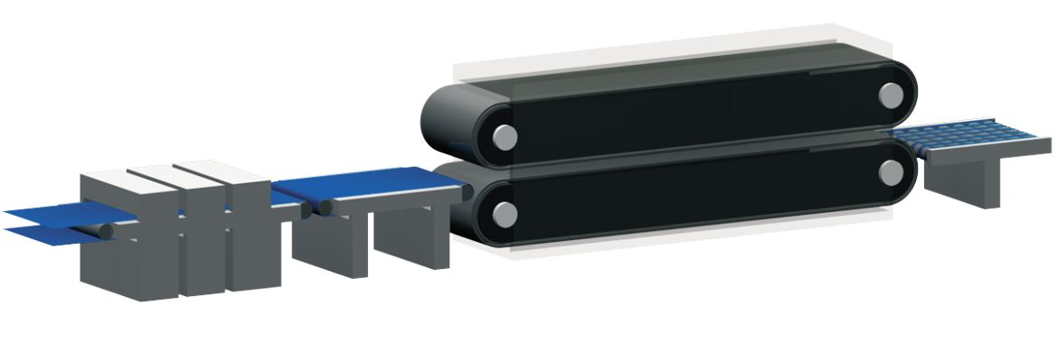 板坯加热是一种特殊的进料系统，采用上下两条输送带并同时从上下两侧将蒸汽注入板坯，可将生产流程加快 10-30%。 