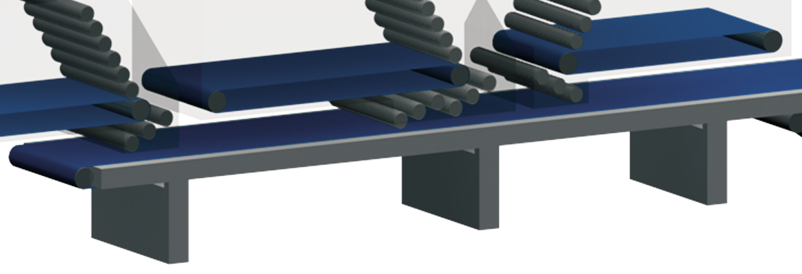 铺装带是刨花板生产的核心输送带，直接运行到压机的位置。MDF（中密度纤维板）、PB（刨花板）的木纤维和 OSB（定向刨花板）的条状薄片都要通过铺装线运送。 